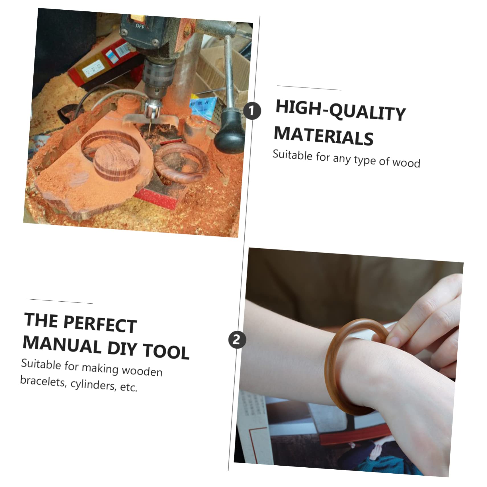 iplusmile Juego de Fresas de Acero Hacer Pulseras y Cuentas de Madera, Accesorios para Molduras de Carpintería, Adecuado para Artesanía y Joyería de Madera