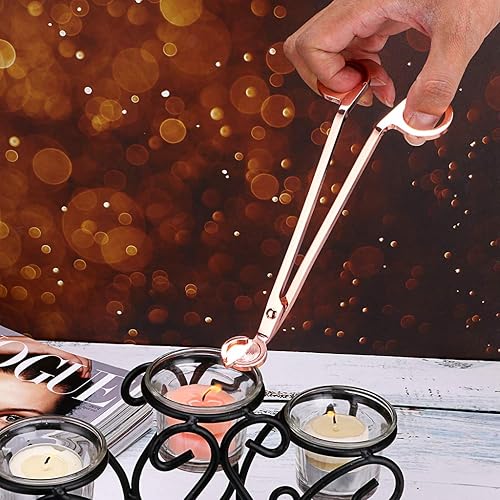 Miniatura 5 de OwnMy Juego de accesorios para velas 4 en 1, recortador de mecha de vela, despador de mecha de vela, plato de bandeja de almacenamiento,