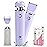 Cayzor Bikini Trimmer and Shaver Kit for Women - 2-in-1 Wet/Dry Electric Body Hair Trimmer Facial Hair Removal Cordless Waterproof Bikini Shaver Razor for Face Lip Chin Pubic Underarm Legs (Purple)