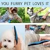Kit de aseo de 4 piezas para perros y gatos, cepillo para eliminar pelo suelto y rastrillo para subpelo | herramienta de acero inoxidable para eliminar pelo suelto, peine de doble cara, cortaúñas con protector de seguridad, suministros para eliminar pelo de perros y gatos 5