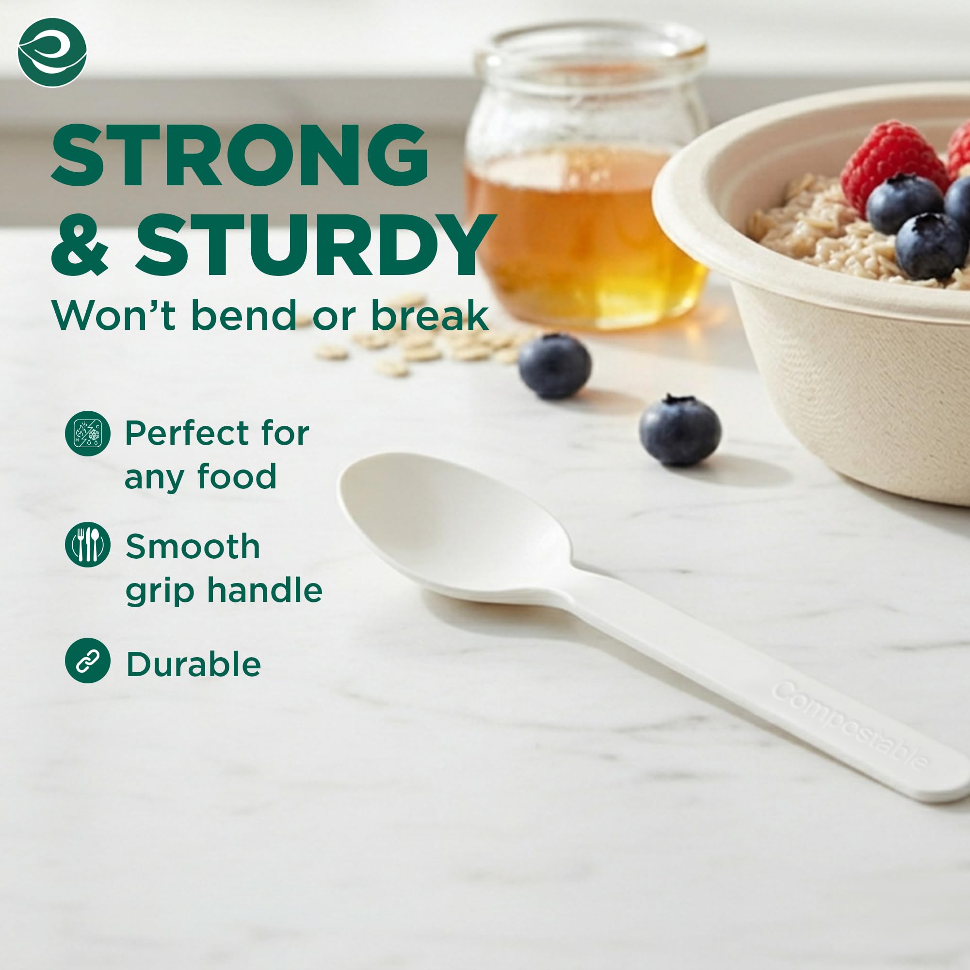 Eco-Friendly PLA Spoons - 24 Pack -8