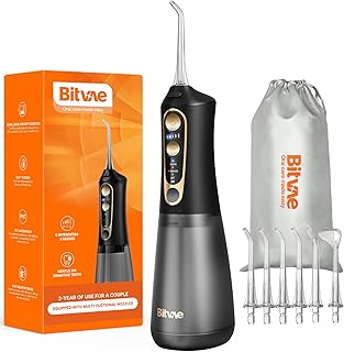 Bitvae Water Flossers for Teeth - Cordless Water Dental Flosser Teeth Picks for Travel with 6 Jet Tips