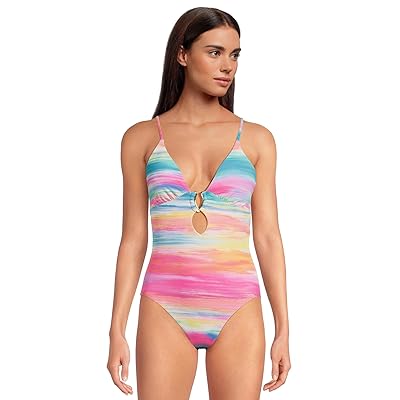BECCA Verano Evelynn Buckle Plunge One Piece Women