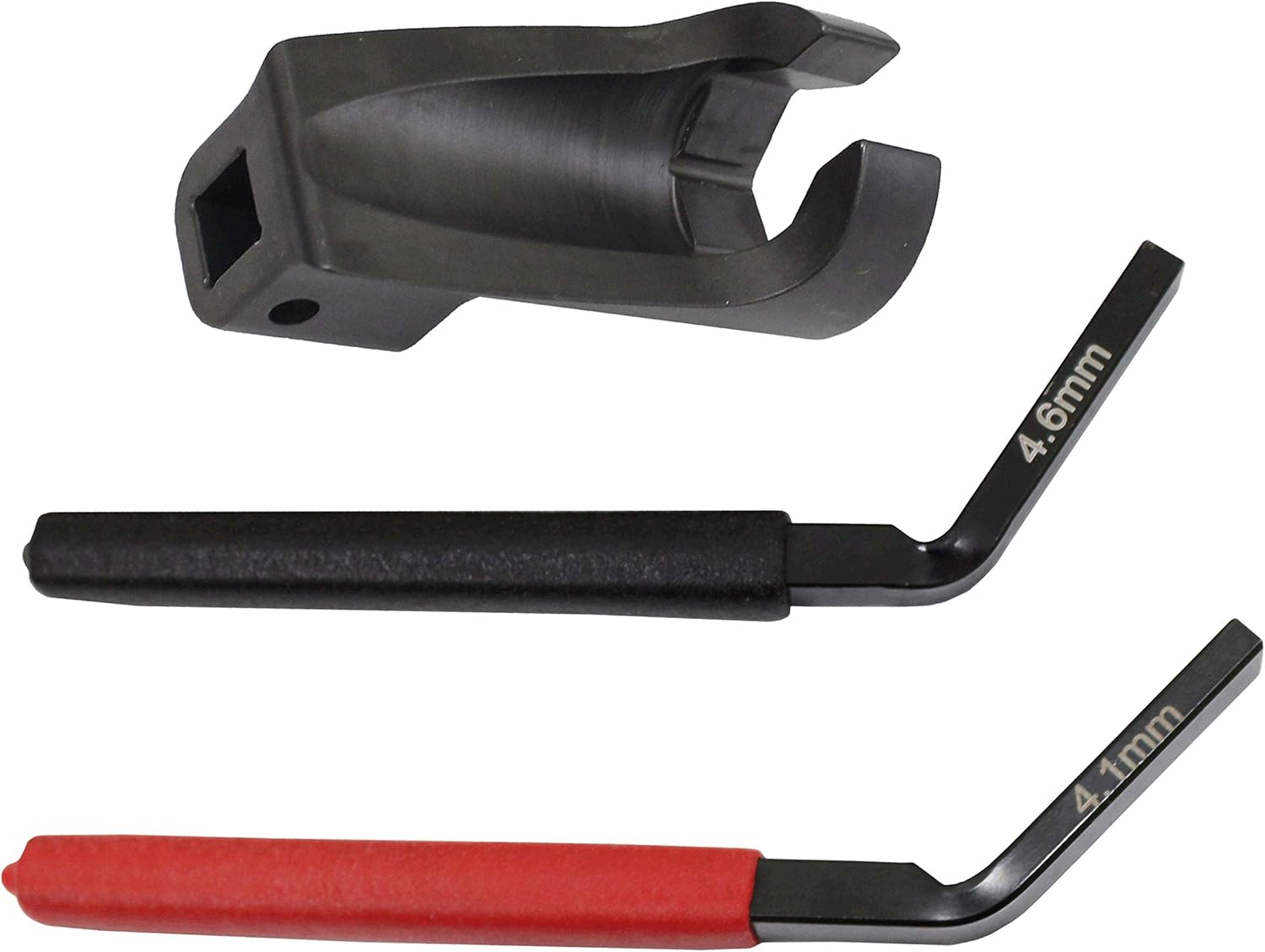 Detroit Diesel DD13 DD15 DD16 19MM High Pressure Fuel Line Socket and Engine Brake Adjustment Tool Jake Brake Feeler Gauge 4.6MM and 4.1MM J-48770 W470589090900 W470589042300 W470589022300 Alt