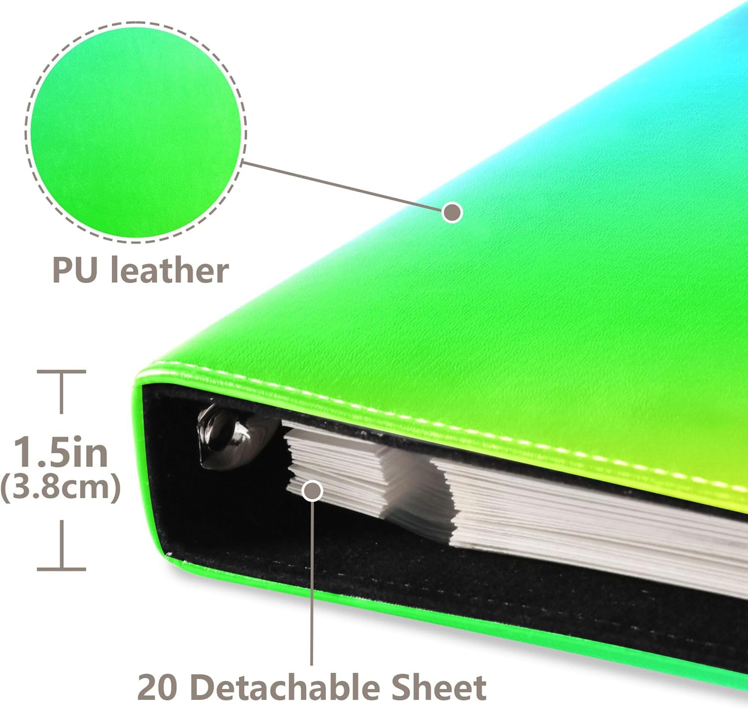 Rainbow Large Leather Cover Bookshelf Photo Albums Scrapbooking Albums for Family Wedding Star Photos & Arts Rainbow