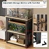 Fish Tank Aquarium Stands Cabinet 12 14'' 16 18 20 in Wide Aquariums Stand, Multi-tier Steel Fish Tank Storage Shelf with Adjustable Panel - Reptile Terrapin Tank Rack for Home/ Office, Terrarium Tabl