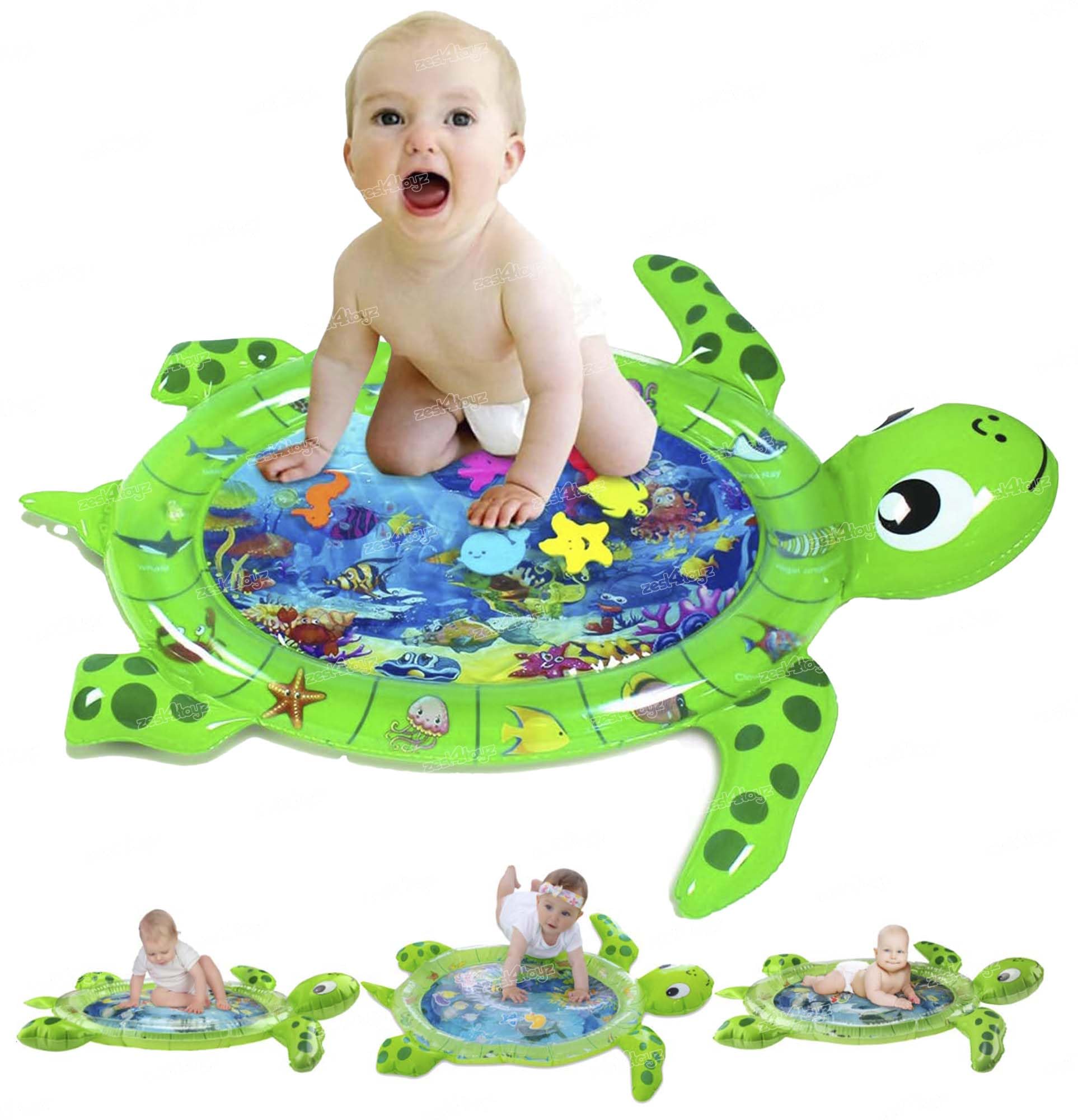 Zest 4 Toyz Water Play Mat for Babies Inflatable Ice Water Patted Mat Baby Sladded Tummy Playmat Pad for Infants and Toddlers Green (Pack of 1) (B0DC6TN5L2) Amazon Price History, Amazon Price Tracker