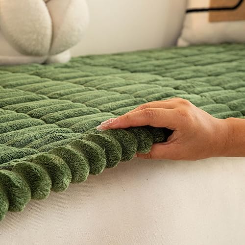 Miniatura 42 de vctops Funda de Sofá a Rayas de Pana Súper Suave Funda de Sofá Seccional Lavable Antideslizante Protector de Muebles para Niños Perros Mascotas, 1