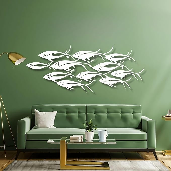 Metal Fish Wall Decor, School of Fish Wall Decor, School of