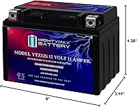 Vista 9 de Mighty Max Battery - YTZ12S - Batería de motocicleta SLA AGM recargable de 12 voltios, 11 Ah, 210 CCA, sin mantenimiento