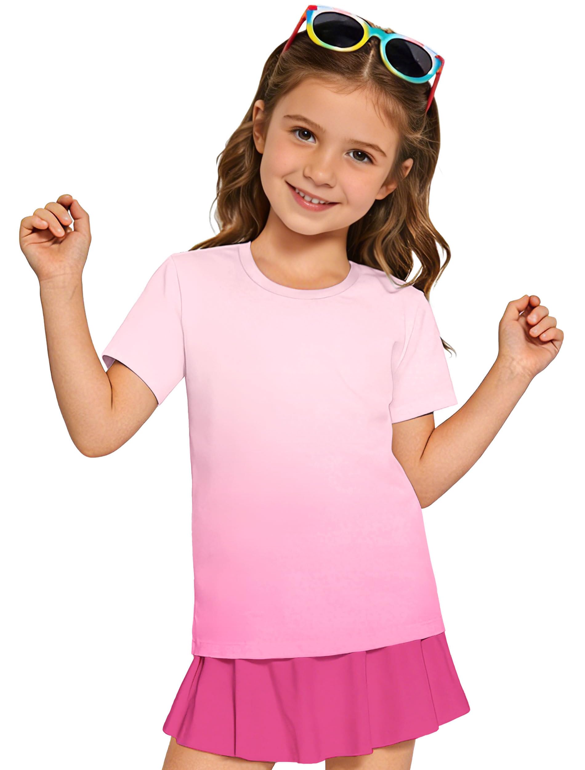 ANGEL CITIZ UPF 50+ UV Shirt Kinder Mädchen Schutzkleidung Jungen Badeshirt Kurzarm Schwimmshirt Wassersport Top 125-155