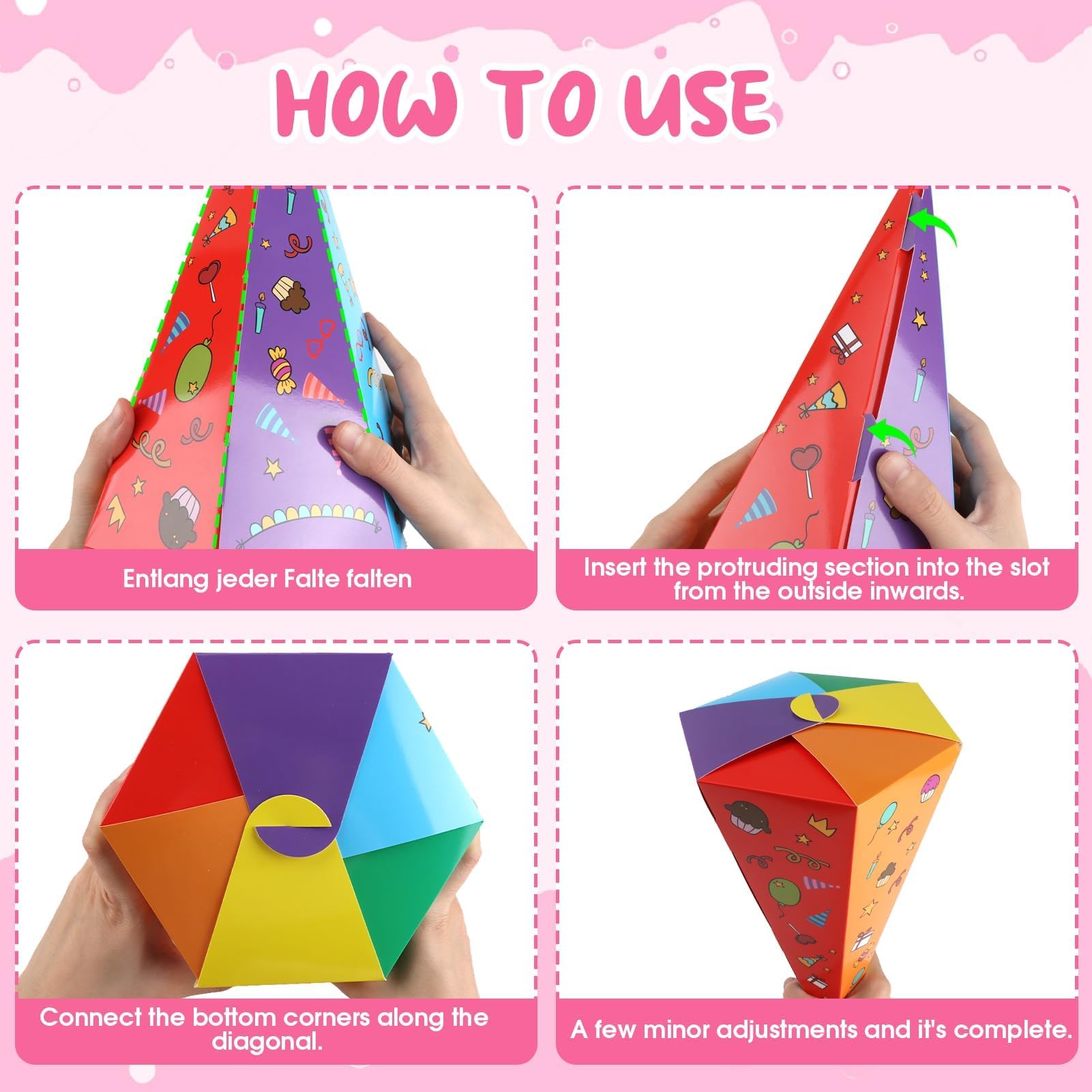 Lot de 10 Sacs D'école de Bricolage 30cm pour Emballage Cadeau Rentrée des Classes Enfants