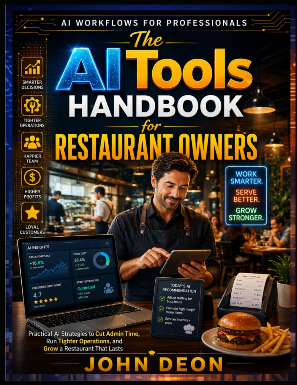 THE AI TOOLS HANDBOOK FOR RESTAURANT OWNERS: Practical AI Strategies to Cut Admin Time, Run Tighter Operations, and Grow a Restaurant That Lasts (AI Workflows for Professionals)