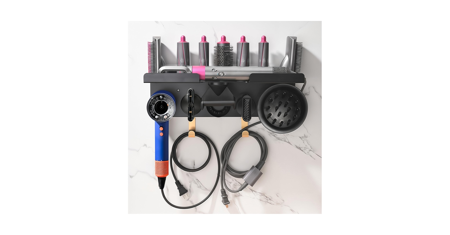 Dyson Airwrap グレー/パープル 収納ケース付き Dyson Airwrap用収納バッグ ダイソンエアラップ用収納バッグ