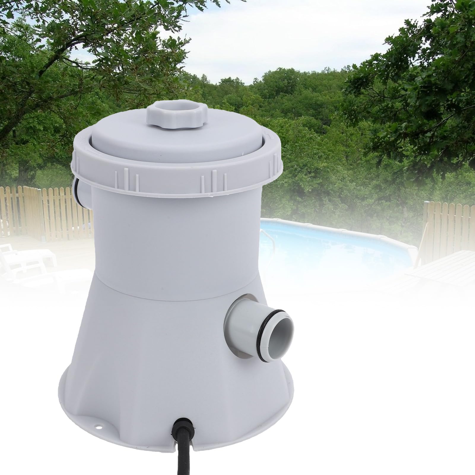 banapoy Circolazione e Filtraggio dell'Acqua Migliorate, Pompa Filtro per Piscina 300GPH per Piscina Fuori Terra, di Pompa Filtro a Cartuccia per, (EU)