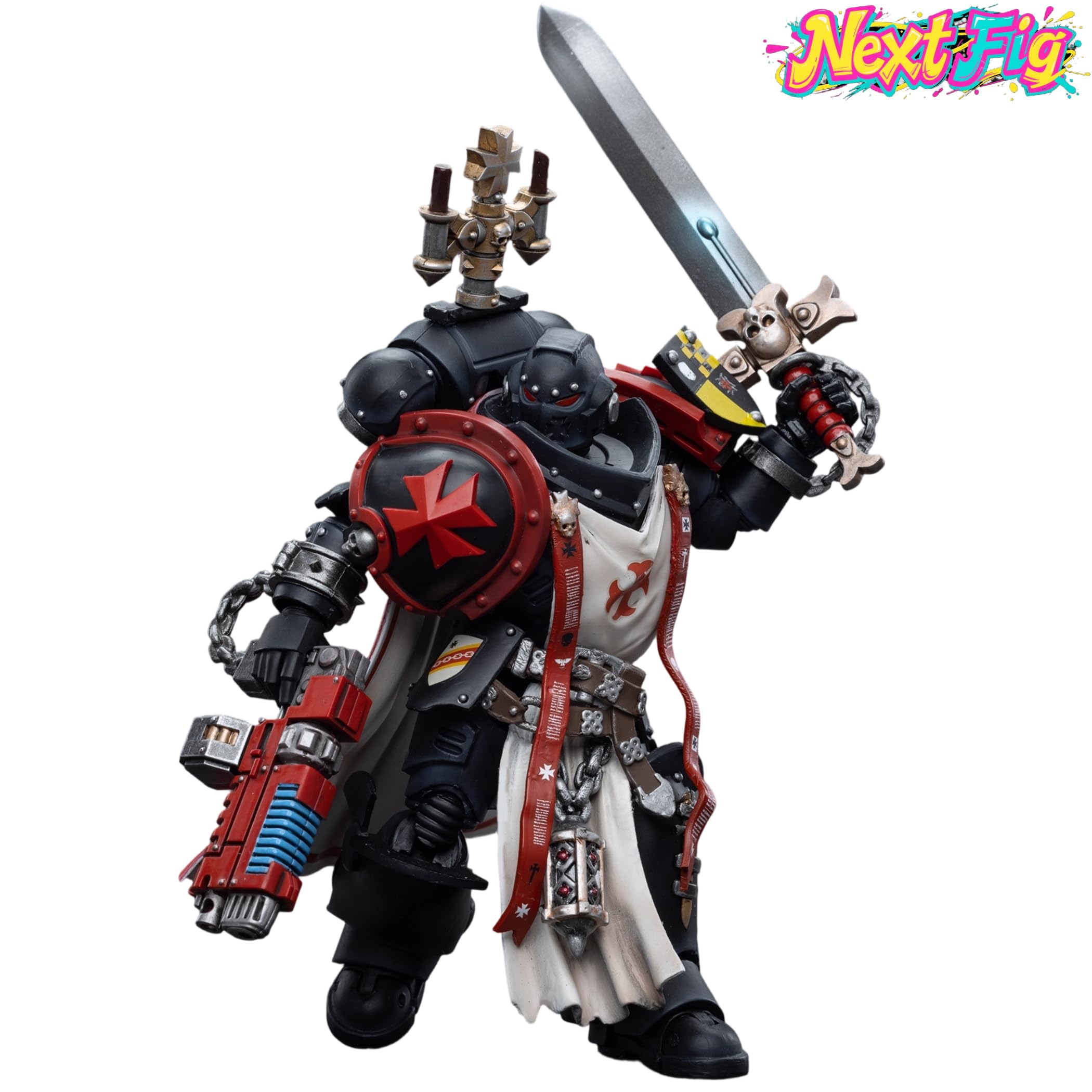 JOYTOY Warhammer 40K 1/18 Action Figure Templari Neri Spada Fratelli Fratelli Lombast Modello da Collezione