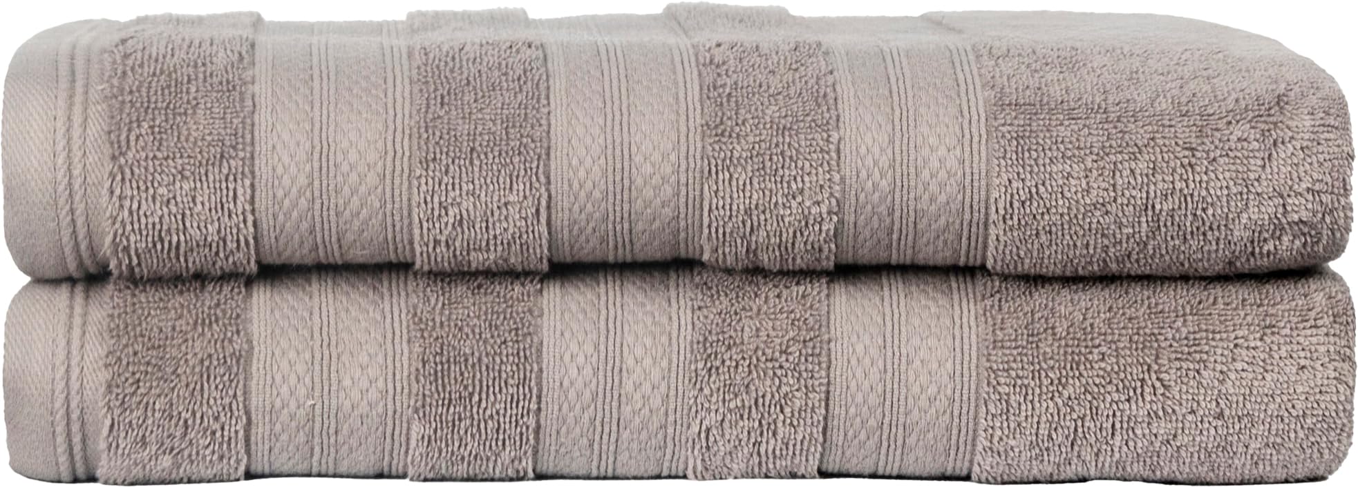 MELLUVA Large Bath Sheets | Set of 2 | 100% Turkish Cotton | Highly Absorbent 600GSM | Soft Plush Luxury Bath Towels | 90cm x 150cm | Quick Dry | Ash Grey