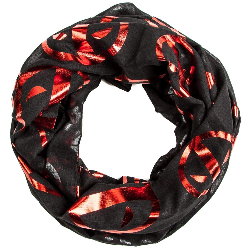 Idée cadeau geek avec cette écharpe infinity Deadpool Marvel aux motifs brillants - 3