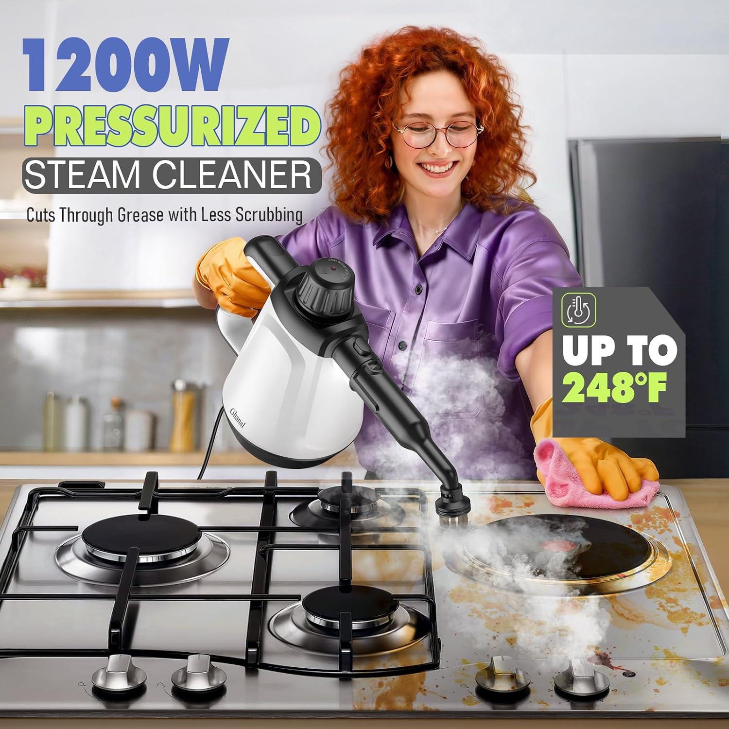 Handheld Steam Cleaner, Steamer for Cleaning with 13 Accessories