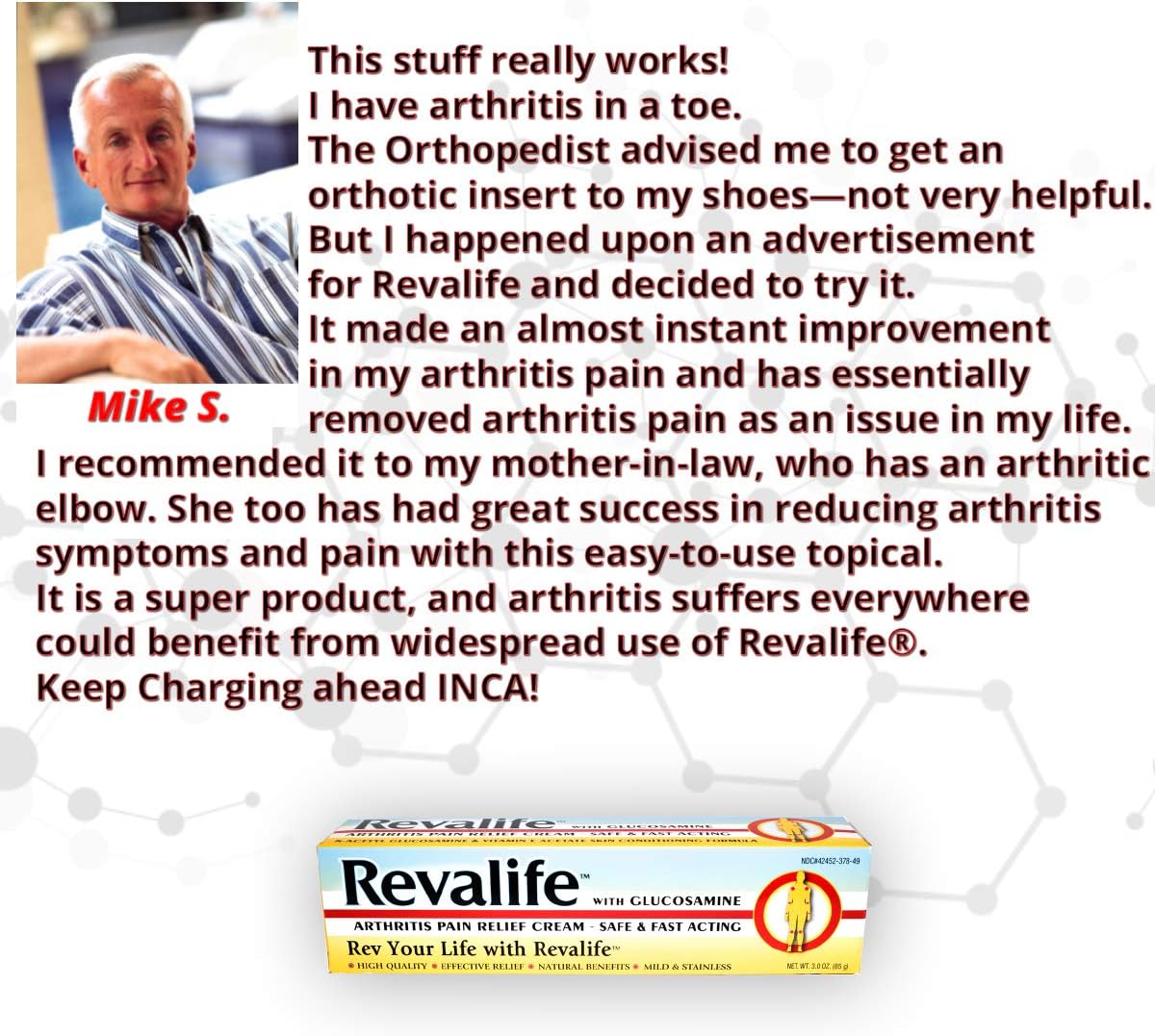 Revalife Glucosamine Cream Fast Pain Relief from Arthritis, Joint Pain, Inflammation, Osteoarthritis, Cramps, Muscle Ache, Back & Knee Pain - Glucosamine Required by Cartilage to Repair Damage | 4 Oz. : Health & Household