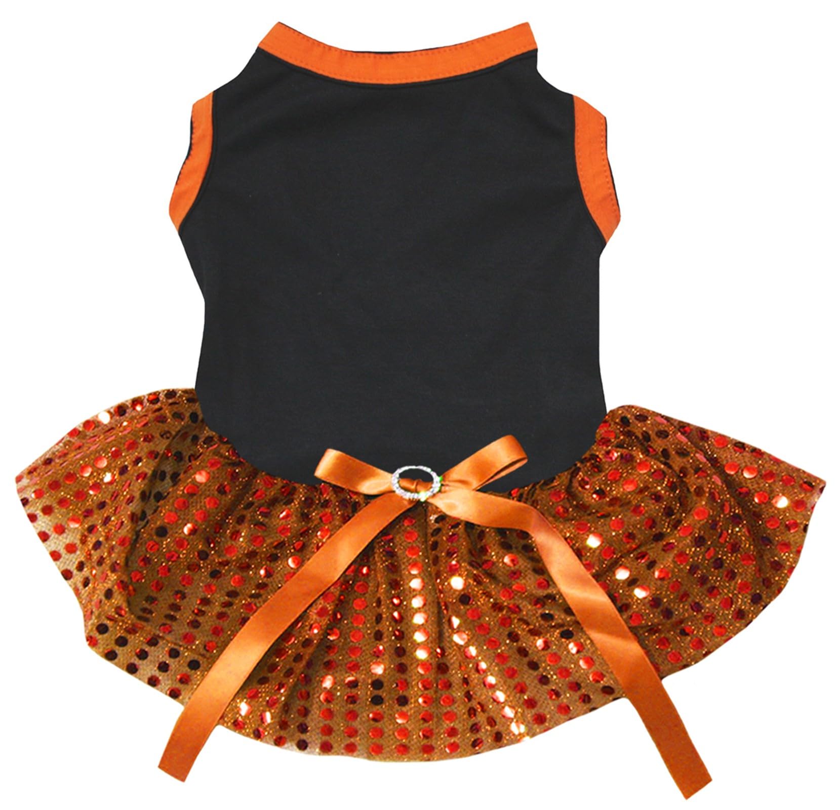 Robe de chien pour Halloween orange et noire taille L pour la récolte des bonbons