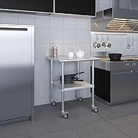 Vista 437 de Mesa de trabajo de acero inoxidable, mesa de metal