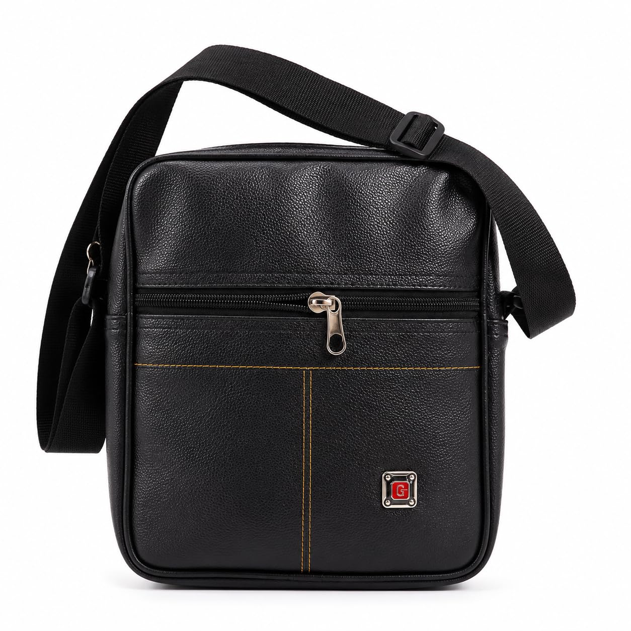 Multiple Compartments Sling Bag | Crossbody Shoulder Messenger Bag | Office Bag | College Bag | Travel Side Bag | Adjustable Strap | Water Resistant | Black | 32 x 27 x 8 cm-picture-47