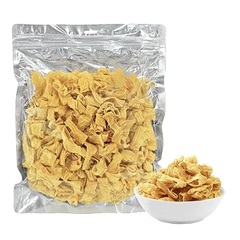 JTEDZI Dried Tofu Skin Strips, 14.1 Oz 400g Bean Curd Strips, Natural Soy Tofu Strips