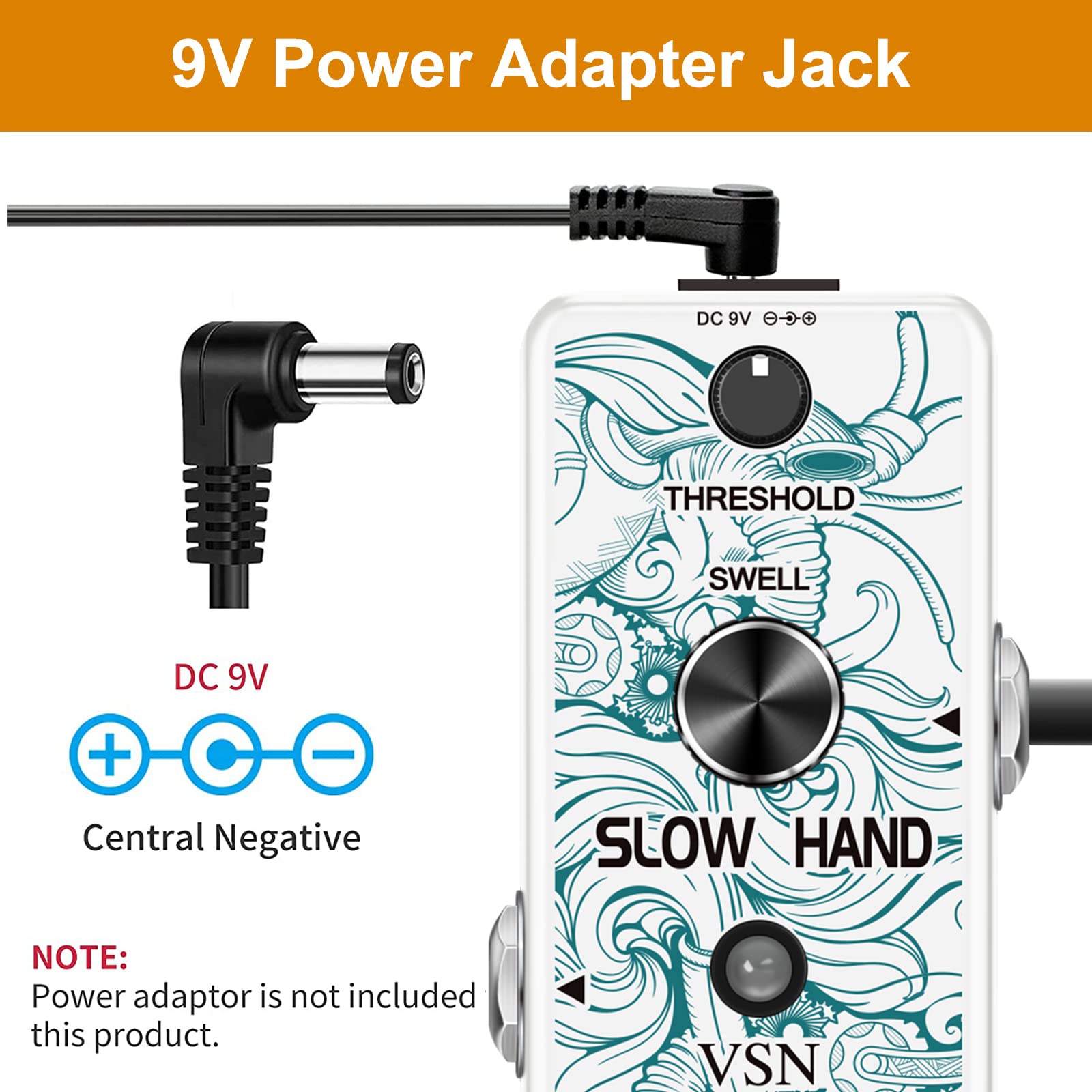 Amazon.com: VSN Delay Slow Hand Effect Guitar Pedal for Digital
