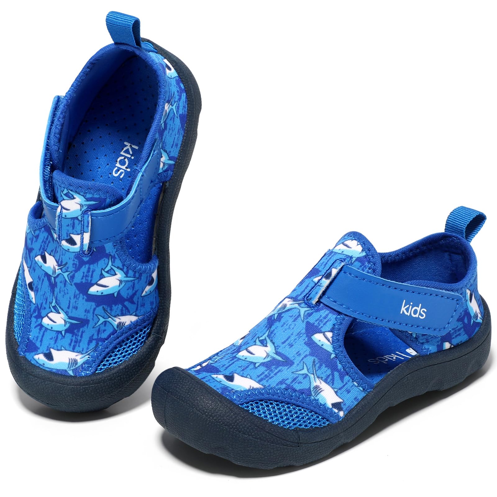 STQ KIDS Toddler Water Shoes for Kids Sandals Quick Dry Cute for Pool Swim Summer 7 US Toddler Blue