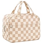 BTOOP Makeup Bag for Women Girls Cute Corduroy Travel Cosmetic Tote Large Make Up Organizer Toiletry Bags Zipper Pouch Purse