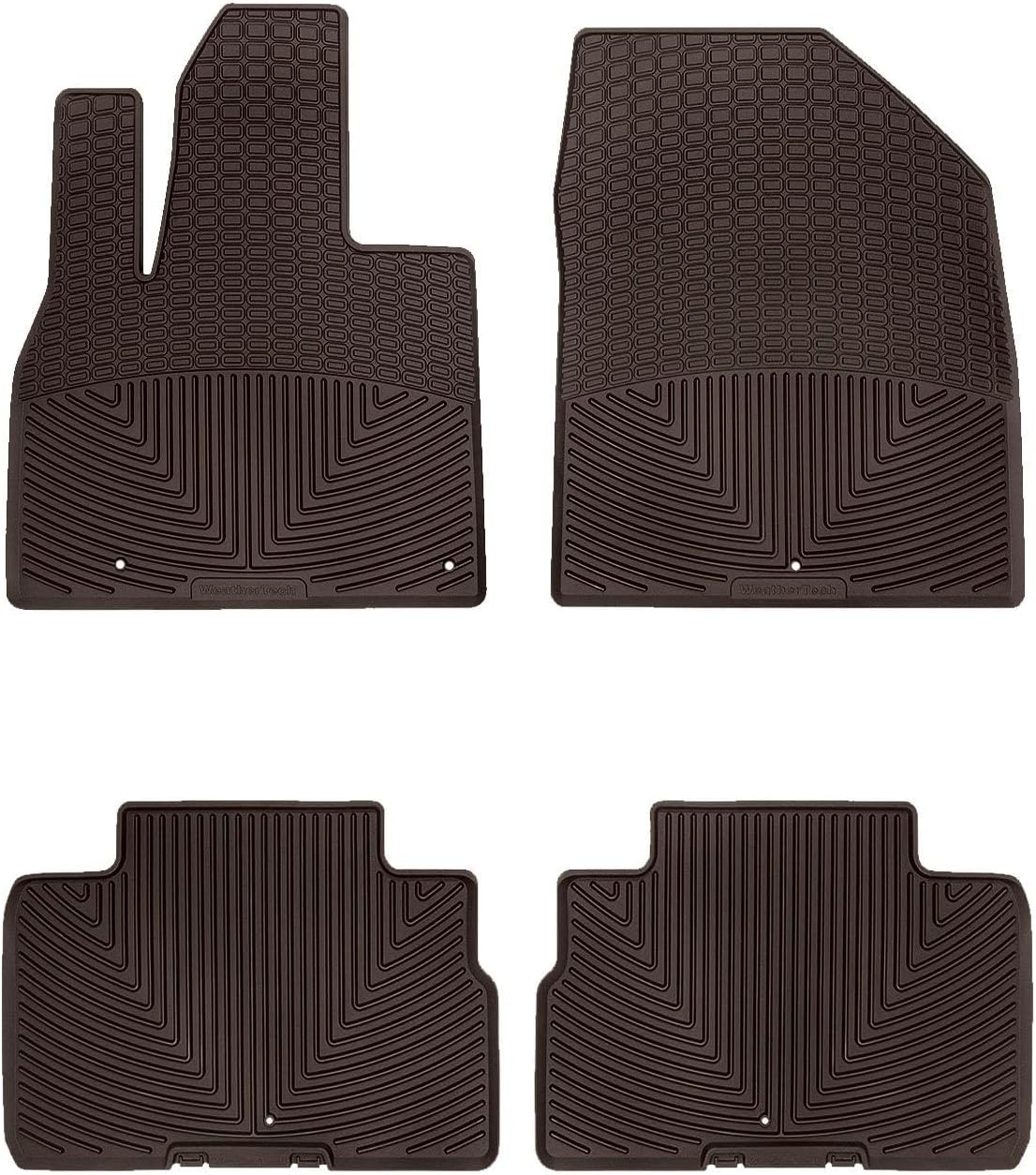 WeatherTech All-Weather Floor Mats for Kia Telluride 1st & 2nd Row (W570-W571), Black