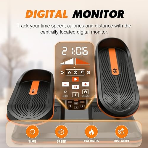 Miniatura 6 de Tousains Mini máquina elíptica para debajo del escritorio, ejercitador de pedal eléctrico sentado con control inteligente de aplicaciones, 5