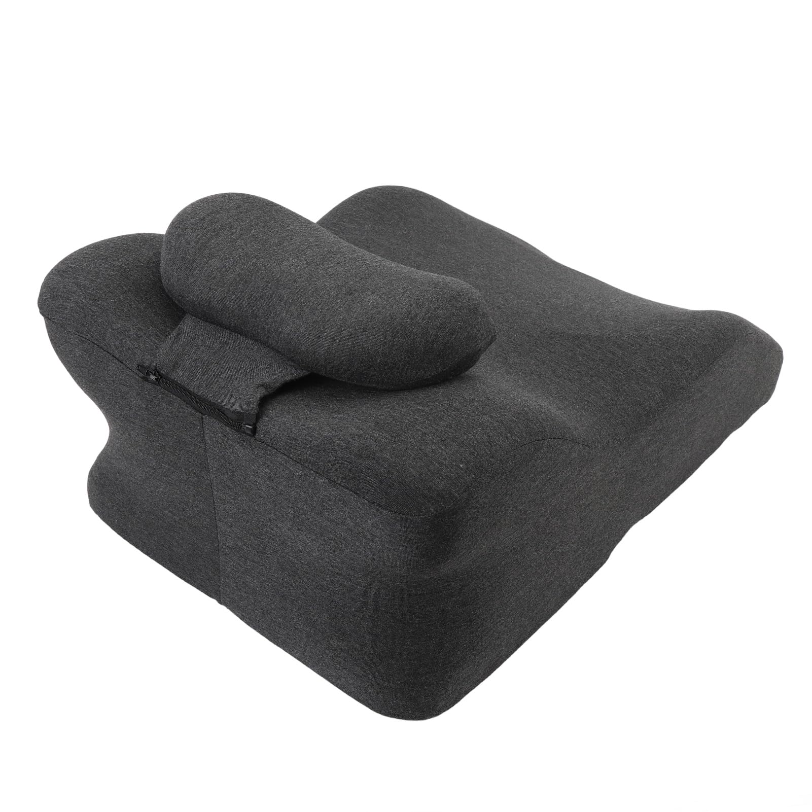 Pongnas Almohada de Cojín Elevador de Piernas para el Hogar y el Salón - Almohada de Descanso de Piernas Premium con Funda de Franela Extraíble (Gris Oscuro)