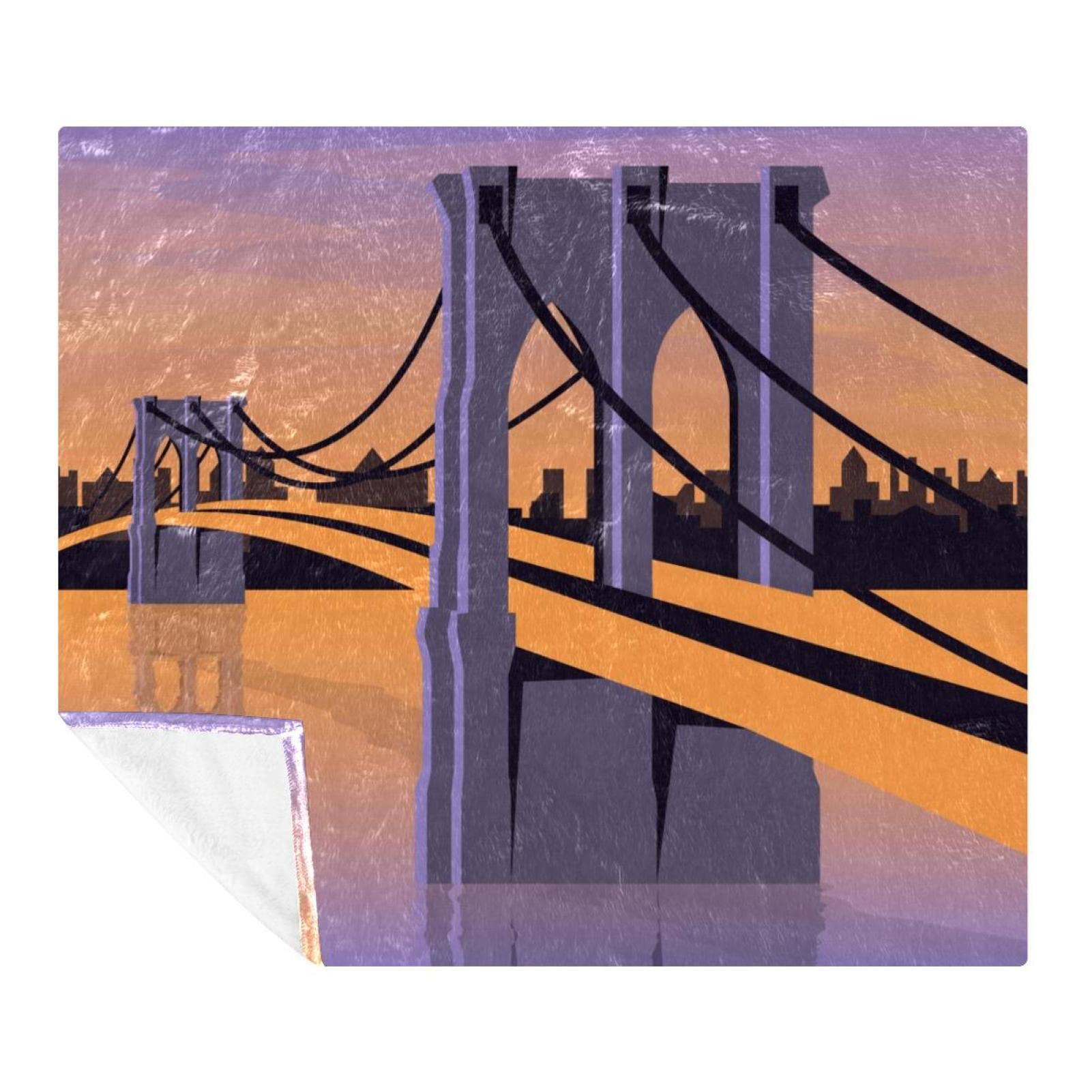 Couverture Polaire Brooklyn en Tissu Premium Décoration Chambre