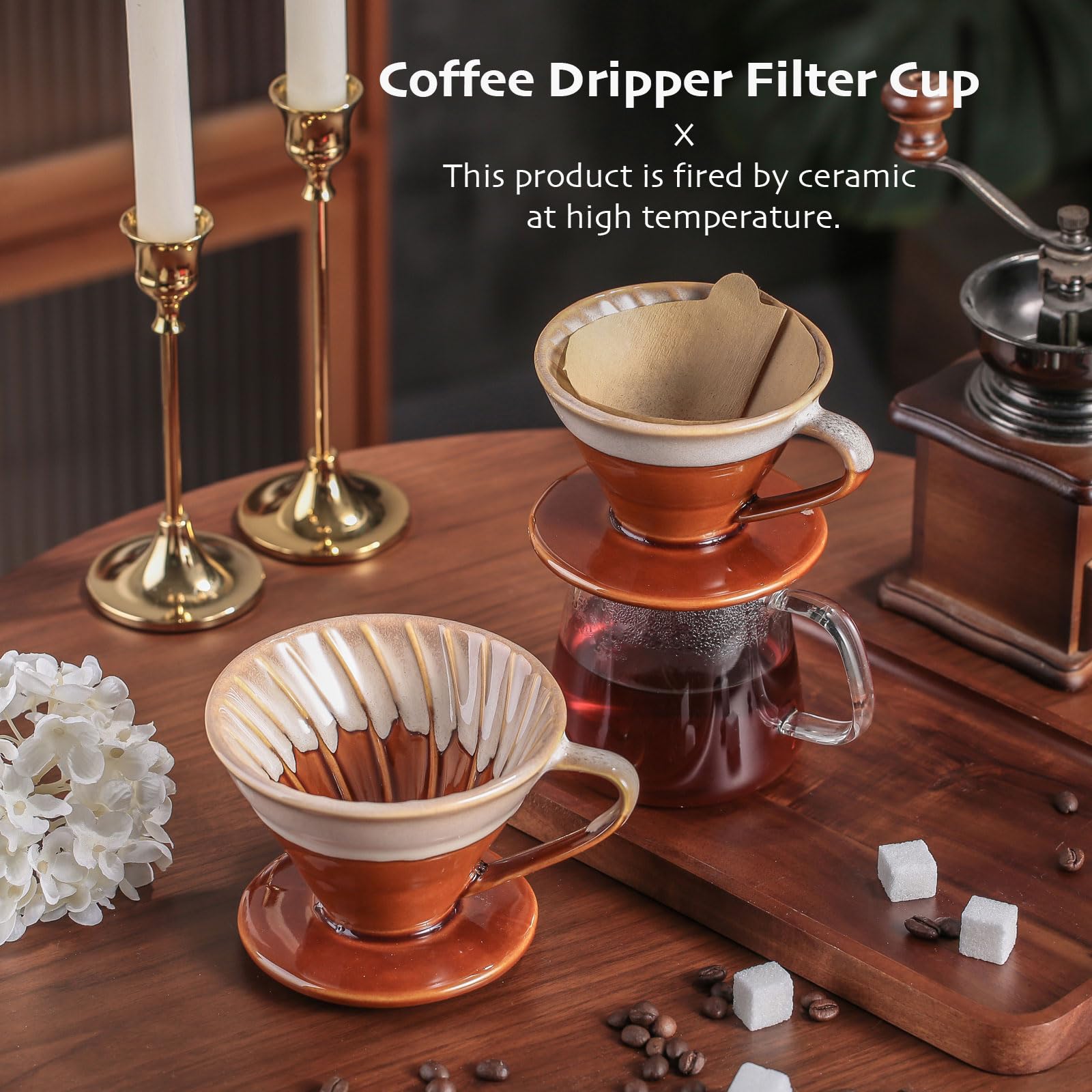 01 ceramiczny filtr kapiący do kawy nalewany kapacz do kawy przenośny ręczny stożek zestaw do ekspresu do kawy dla baristów domowych