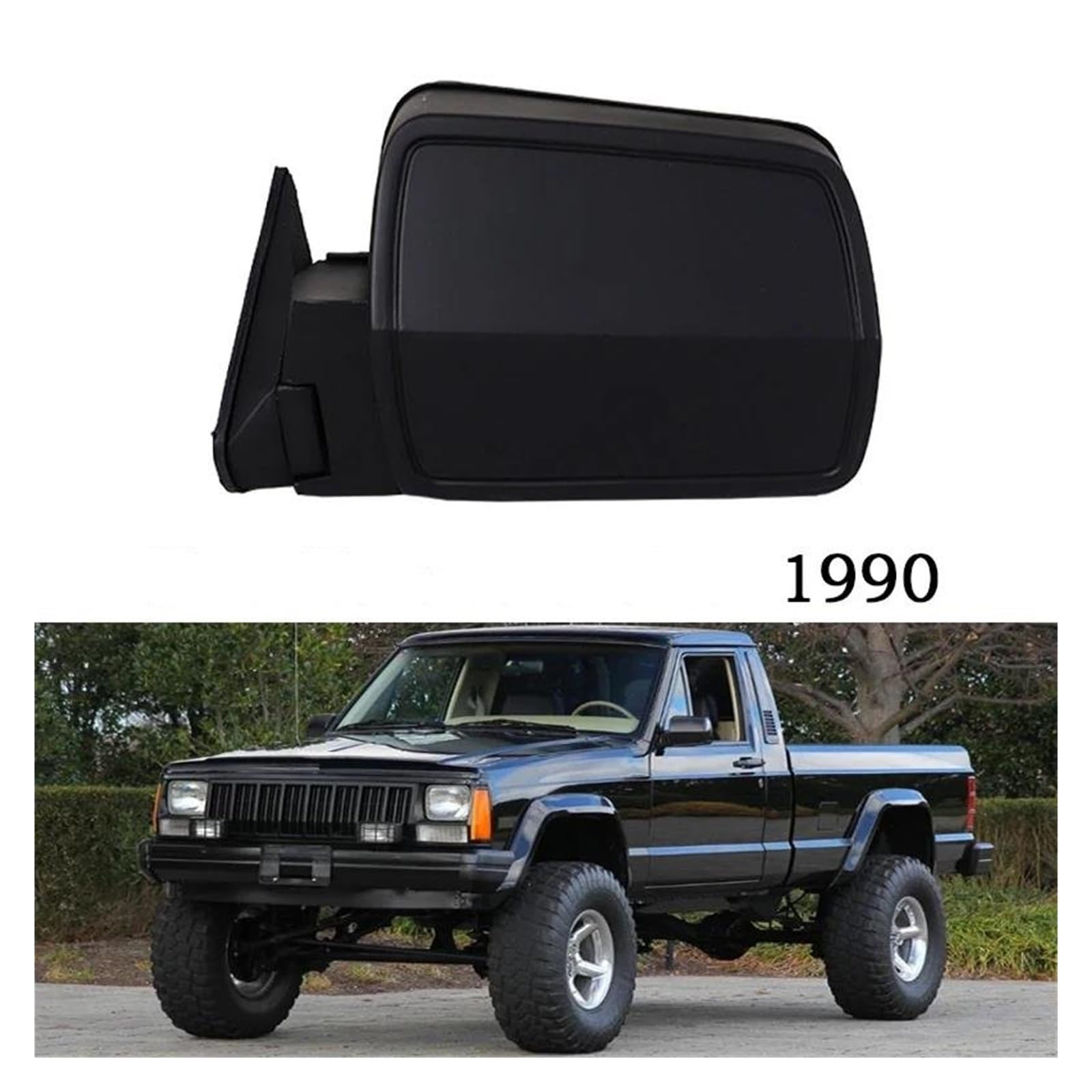 Retroviseur Complet Rétroviseur Extérieur Latéral Pour Jeep Pour Cherokee 1990 RéTroviseur éLectrique(droite)
