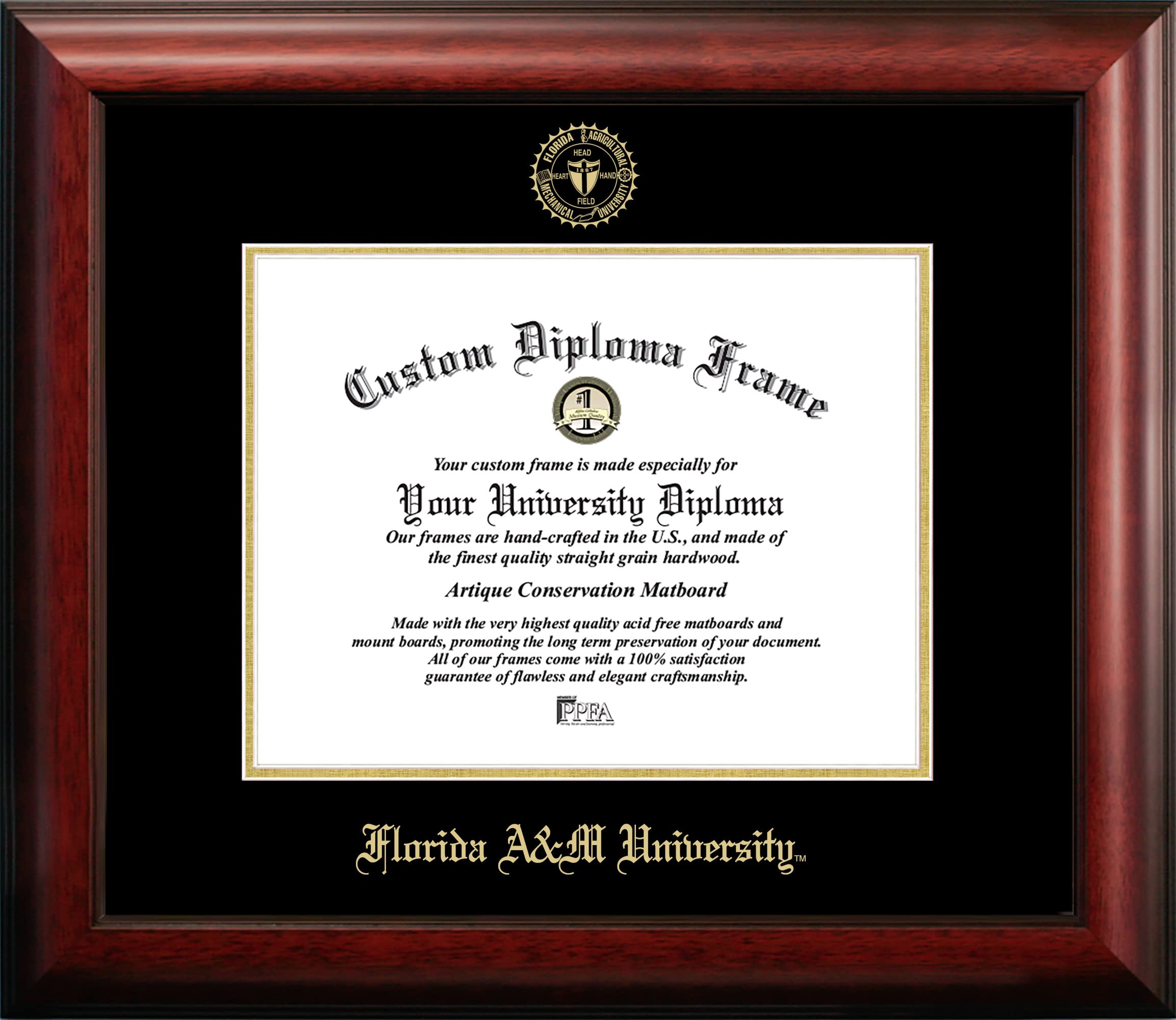 Campus Images FL997GED Florida A&M University Embossed Diploma Frame, 8.5