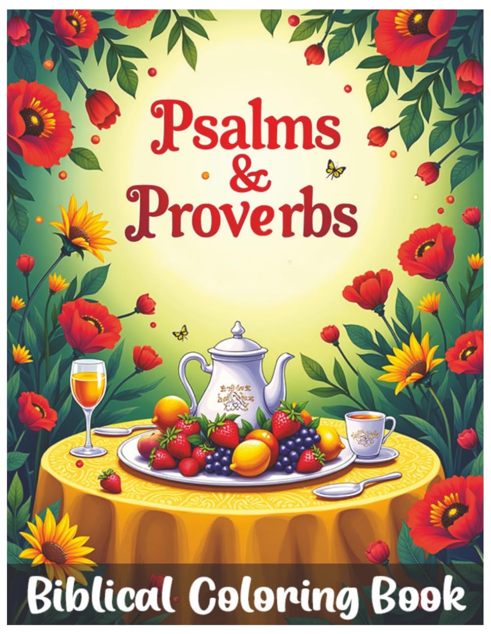 Psalms & Proverbs Illustrated: Bible Picture Coloring Book: Christian Activity Book for Kids, Religious Sunday School Coloring Pages, Old Testament Faith Pictures & Bible Story Art