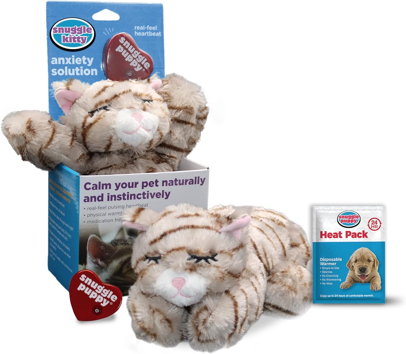 SmartPetLove Original Snuggle Kitty Heartbeat Stuffed Toy