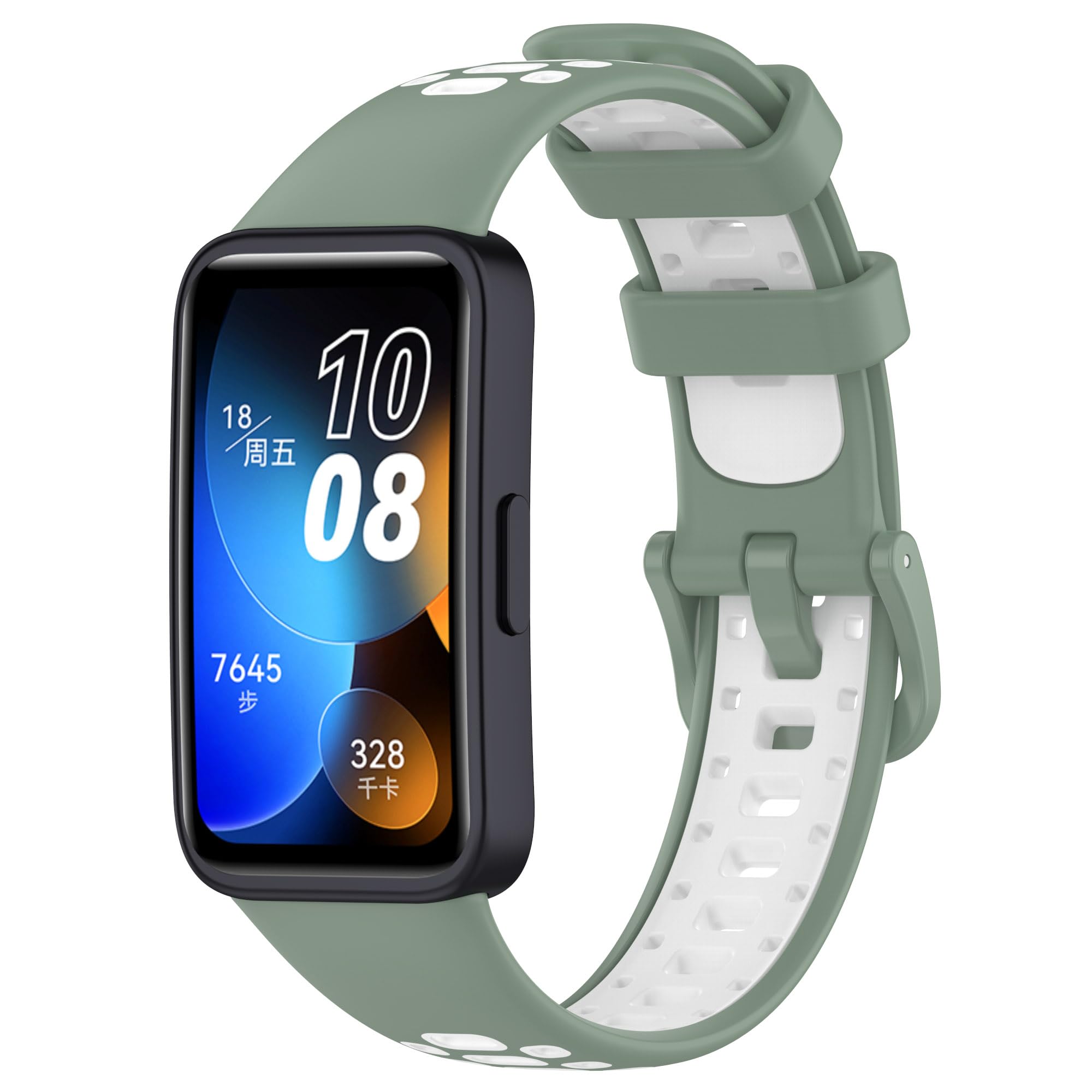 DadoDouble Color Silicone Replacement band Compatible with Huawei Band 8 | Band 9 Watch, Soft Silicone Watch Band