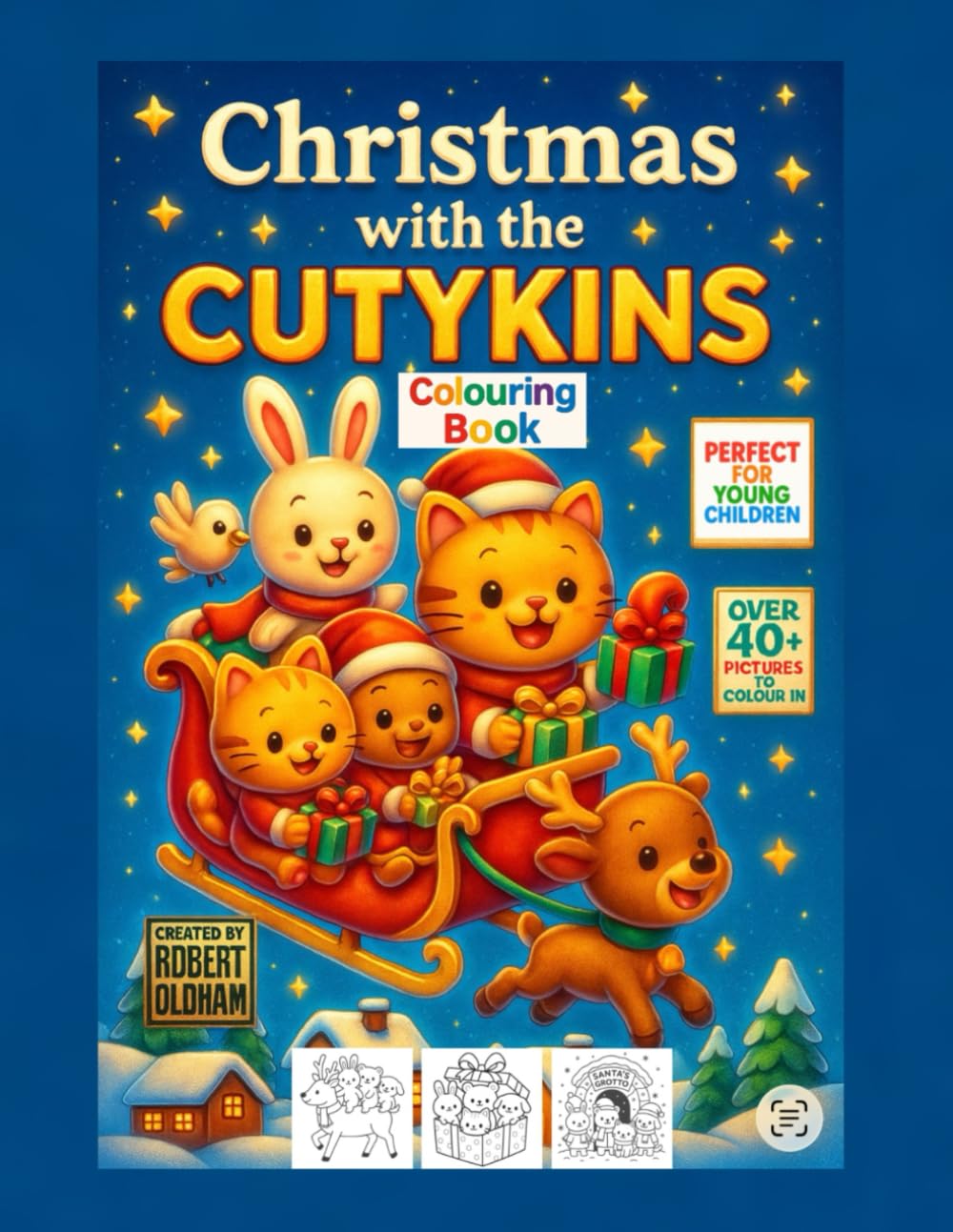 Christmas with the CUTYKINS: Colouring book for kids