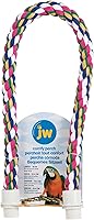 JW Pet Comfy Perch for Birds - Flexible Multi-Color Rope Perch, Large 36 Inch for Macaws & Big Parrots