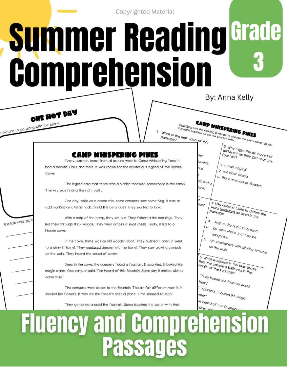 Summer Reading Comprehension Grade 3: Fluency and Comprehension Passages (Reading Practice Workbooks)