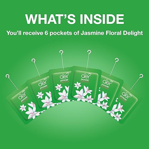 Miniatura 10 de Godrej Aer Power Pocket Lavender Bloom - Fragancia de baño, 0.35 onzas, 6 unidades, color verde