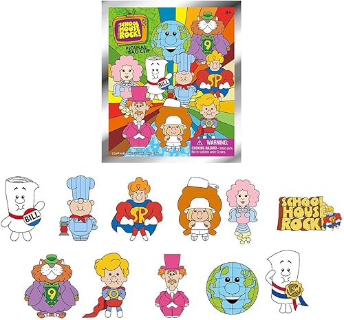 Miniatura 2 de Minis figuras de los años 70s Schoolhouse Rocky Retro GO Toys con la cultura pop clásica Just a Bill Rock  tarjetas coleccionables de juguete