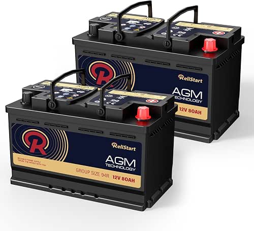 AGM Battery BCI Group 94R Car Battery-12V 80AH H7 Size