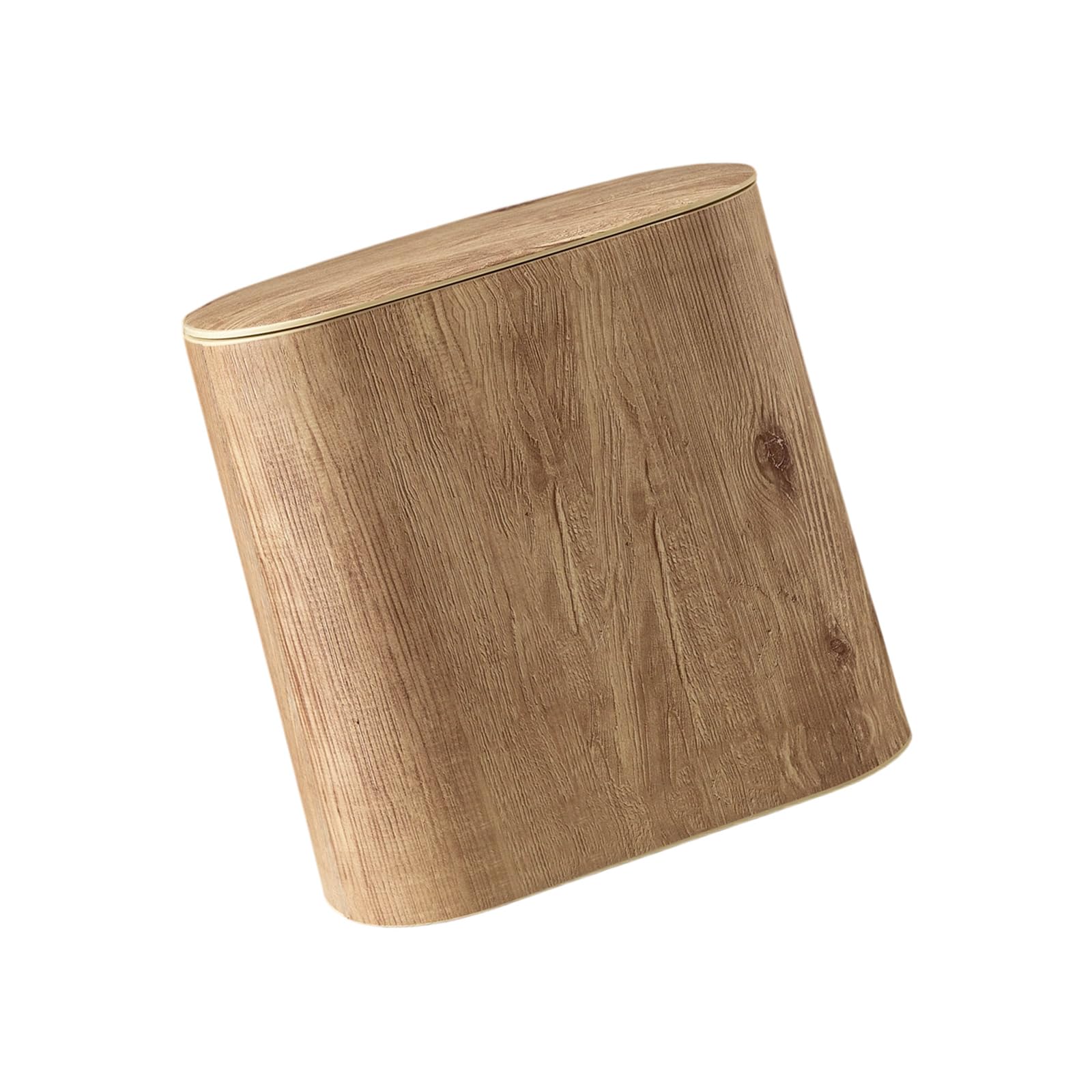 NVOQILIN Space Saving Press Lid Trash Can with Tight Lid for Small Space Kitchen Bathroom and Narrow Area Essential Offices Garbage Bin