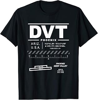 Phoenix Deer Valley Airport Arizona DVT T-Shirt