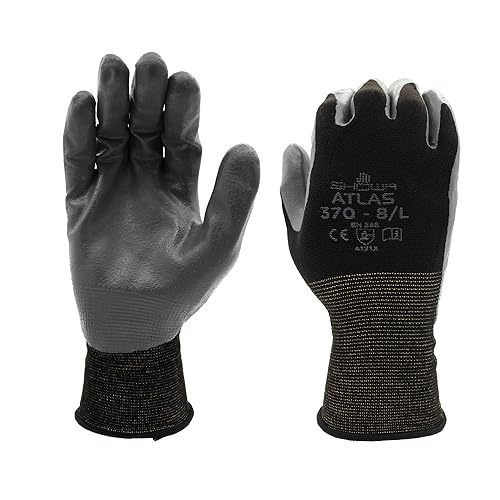 Miniatura 5 de SHOWA Atlas - Guantes de nitrilo de 370 W, color blanco, pequeño (paquete de 12 pares)